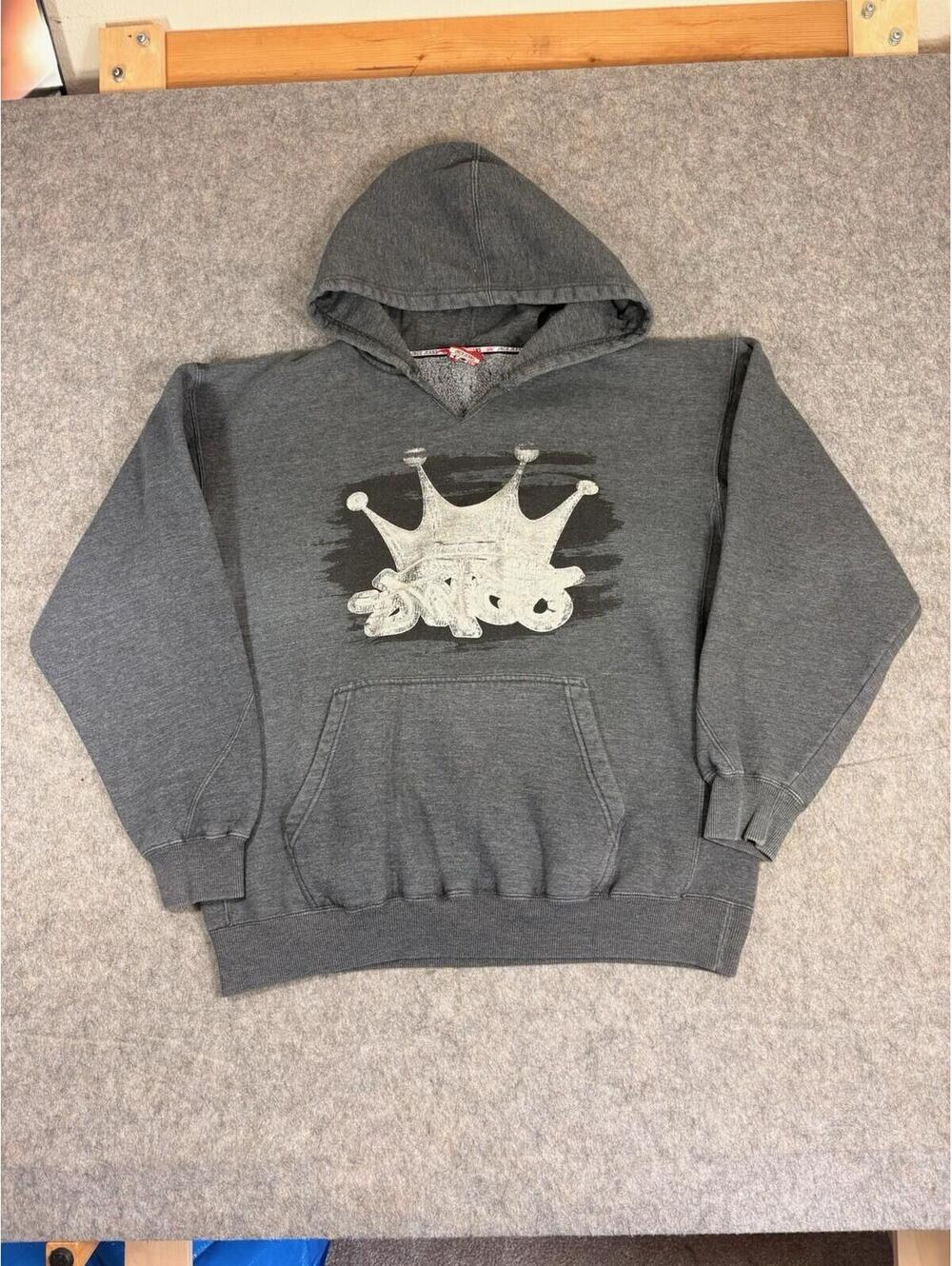 Vintage Y2K JNCO Jeans Skull Graphic Pullover Hoodie Men's M Boxy Fit